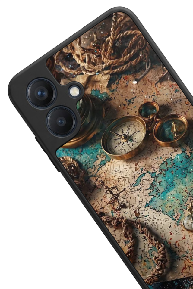 Samsung Galaxy A07 Uyumlu Harita Tasarımlı Glossy Premium Kılıf