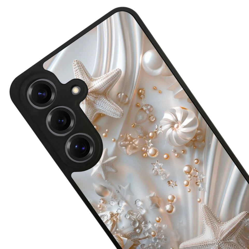 Samsung Galaxy S25 Uyumlu  İnci Tasarımlı Glossy Premium Kılıf