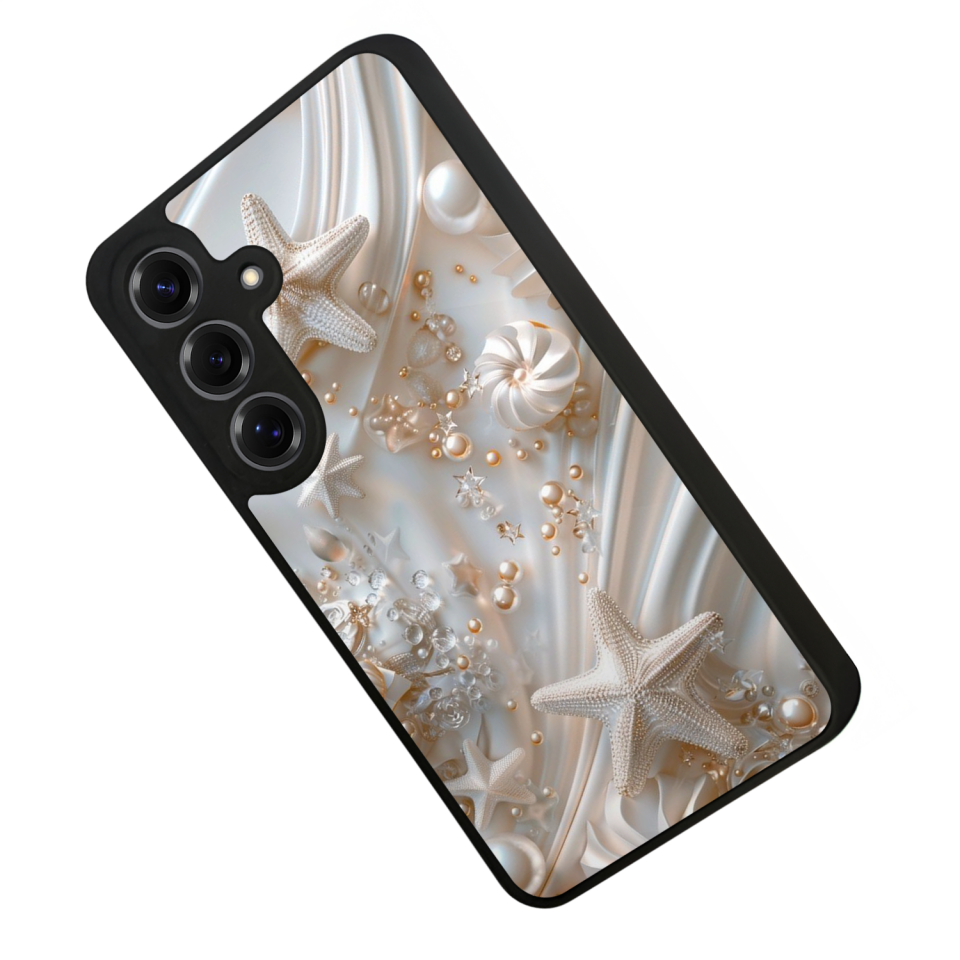 Samsung Galaxy S25 Uyumlu  İnci Tasarımlı Glossy Premium Kılıf