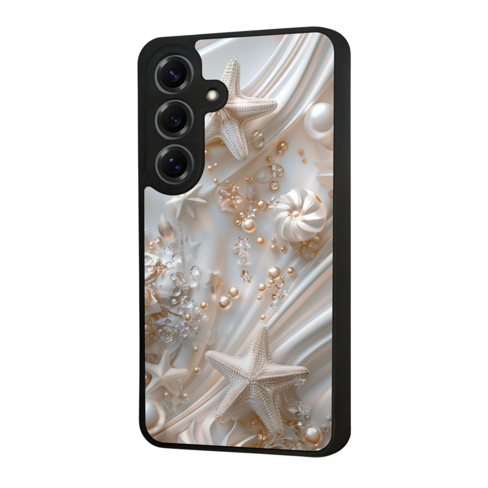 Samsung Galaxy S25 Uyumlu  İnci Tasarımlı Glossy Premium Kılıf