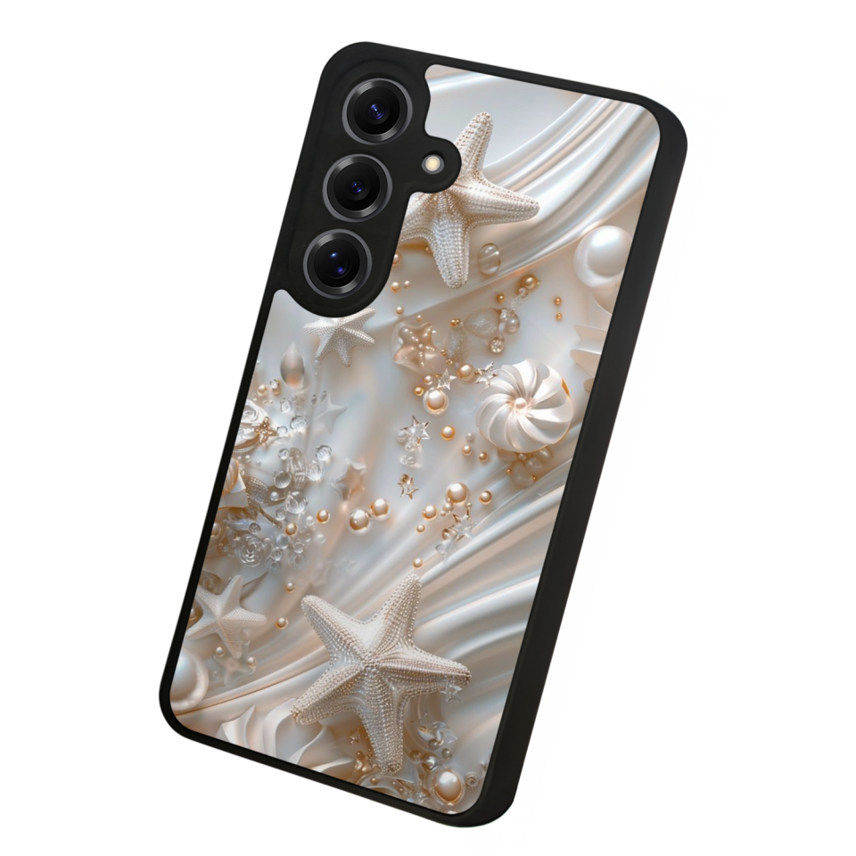 Samsung Galaxy S25 Uyumlu  İnci Tasarımlı Glossy Premium Kılıf