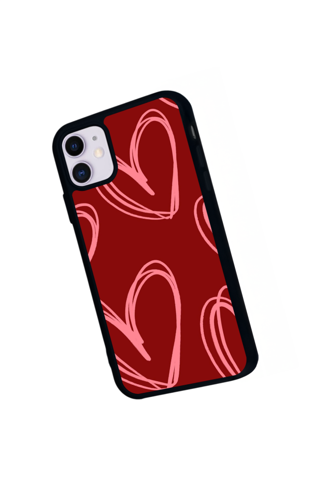 iPhone 11 Uyumlu Kalp Love Tasarımlı Glossy Premium Kılıf