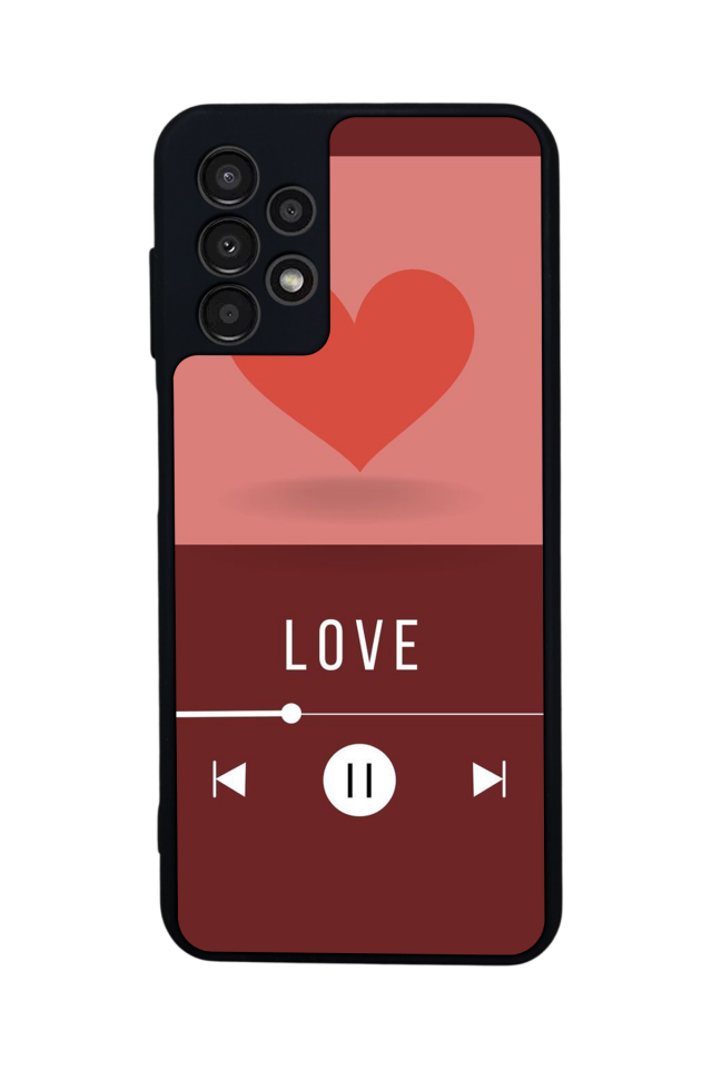 Samsung Galaxy A13 Uyumlu Kalp Love Tasarımlı Glossy Premium Kılıf