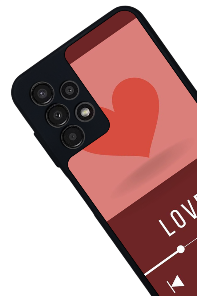 Samsung Galaxy A13 Uyumlu Kalp Love Tasarımlı Glossy Premium Kılıf
