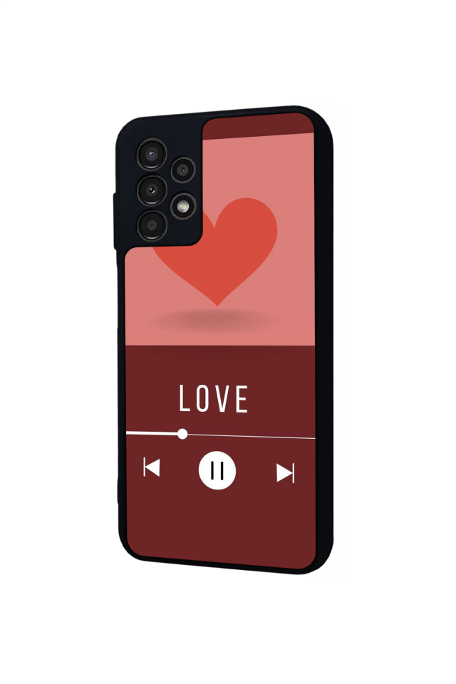 Samsung Galaxy A13 Uyumlu Kalp Love Tasarımlı Glossy Premium Kılıf