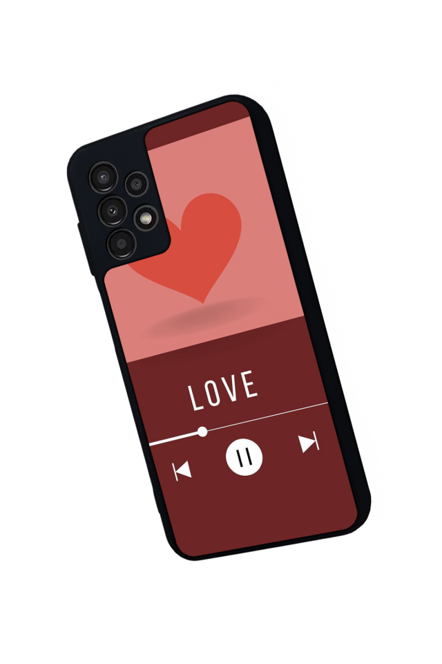 Samsung Galaxy A13 Uyumlu Kalp Love Tasarımlı Glossy Premium Kılıf