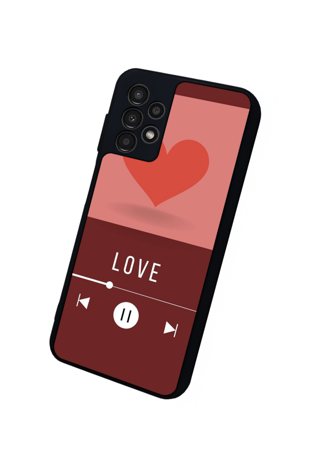 Samsung Galaxy A13 Uyumlu Kalp Love Tasarımlı Glossy Premium Kılıf