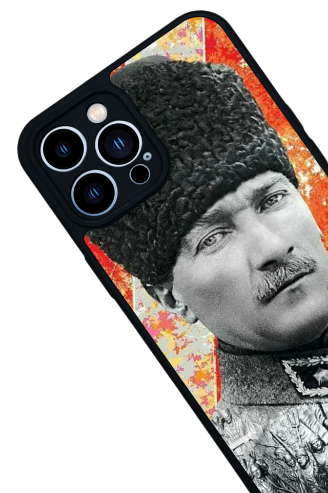 iPhone 13 Pro Max Uyumlu Mustafa Kemal Ataturk Tasarımlı Glossy Premium Kılıf