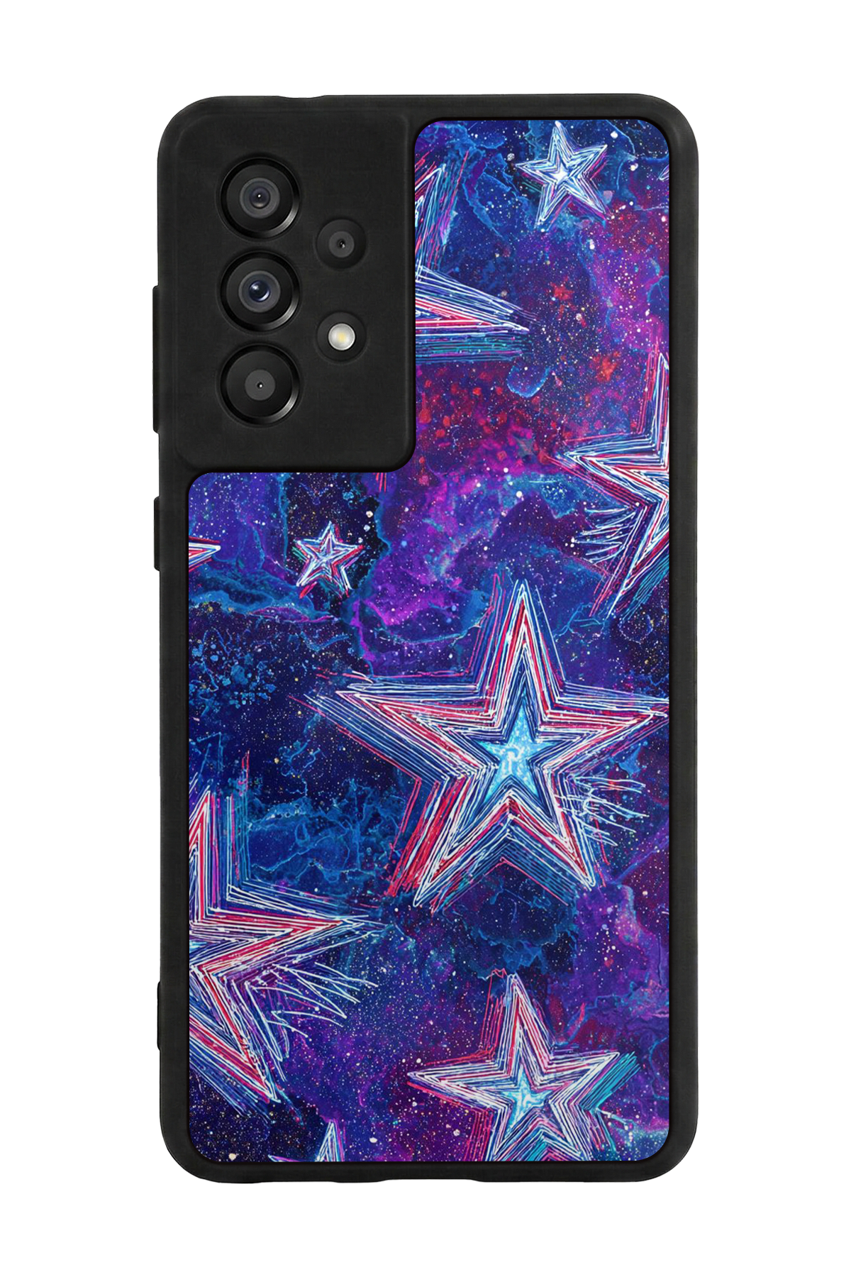 Samsung Galaxy A73 Uyumlu Retro Yildizlar Tasarımlı Glossy Premium Kılıf