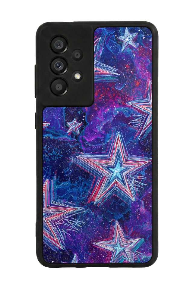 Samsung Galaxy A73 Uyumlu Retro Yildizlar Tasarımlı Glossy Premium Kılıf