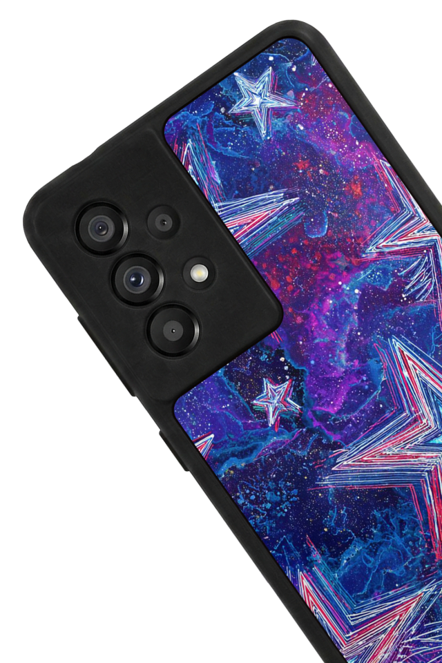 Samsung Galaxy A73 Uyumlu Retro Yildizlar Tasarımlı Glossy Premium Kılıf