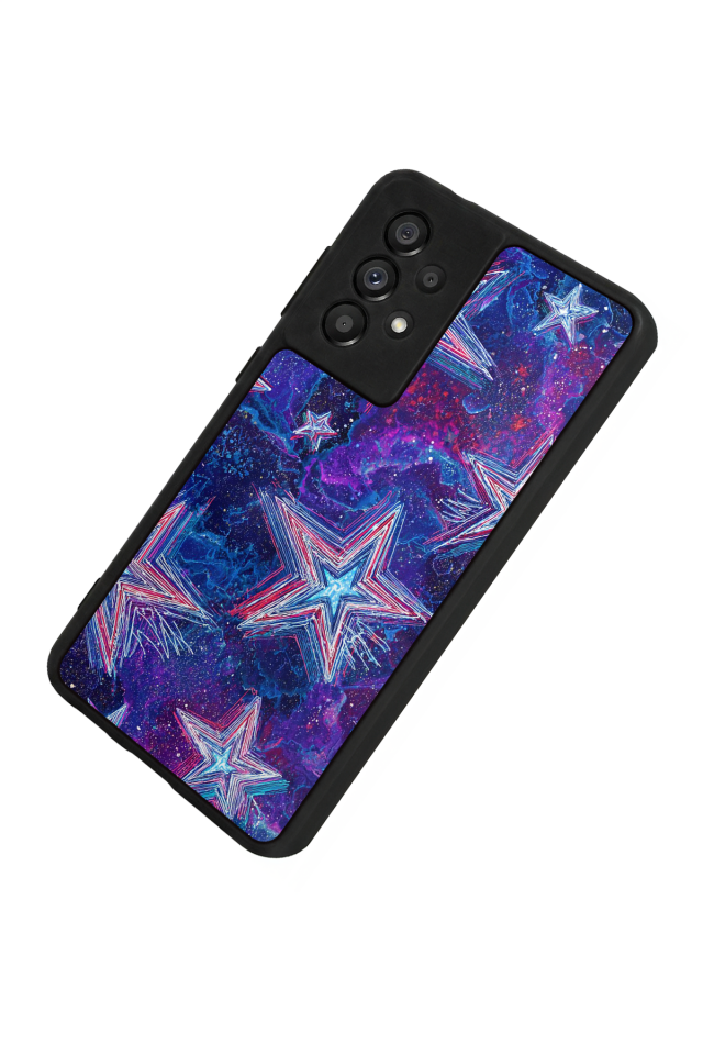 Samsung Galaxy A73 Uyumlu Retro Yildizlar Tasarımlı Glossy Premium Kılıf