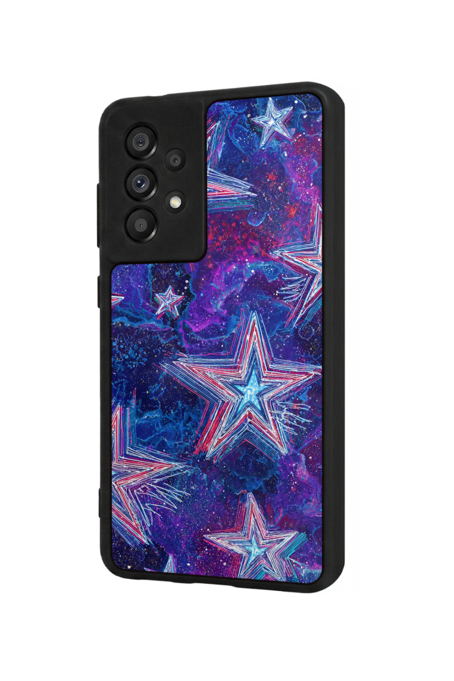 Samsung Galaxy A73 Uyumlu Retro Yildizlar Tasarımlı Glossy Premium Kılıf