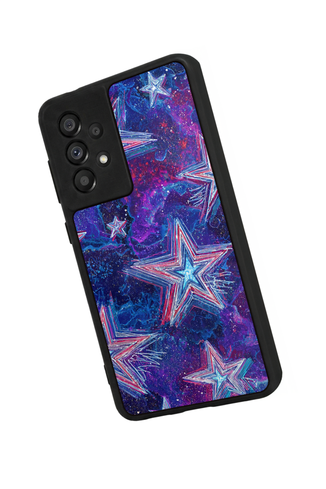 Samsung Galaxy A73 Uyumlu Retro Yildizlar Tasarımlı Glossy Premium Kılıf