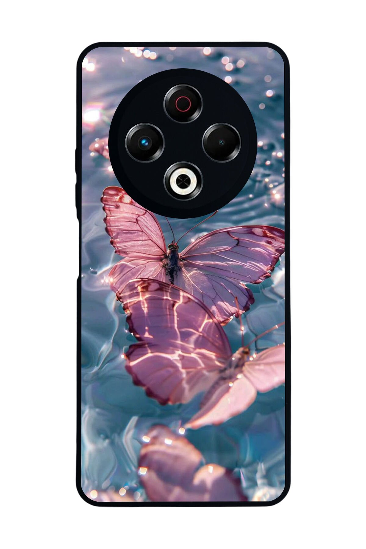 Tecno Spark 30 Uyumlu Kelebek Tasarımlı Glossy Premium Kılıf