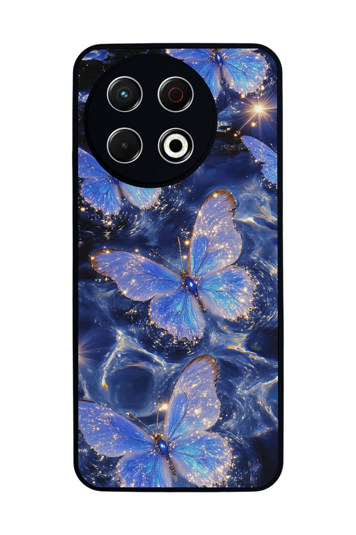 Tecno Spark 30 Pro Uyumlu Kelebek Tasarımlı Glossy Premium Kılıf