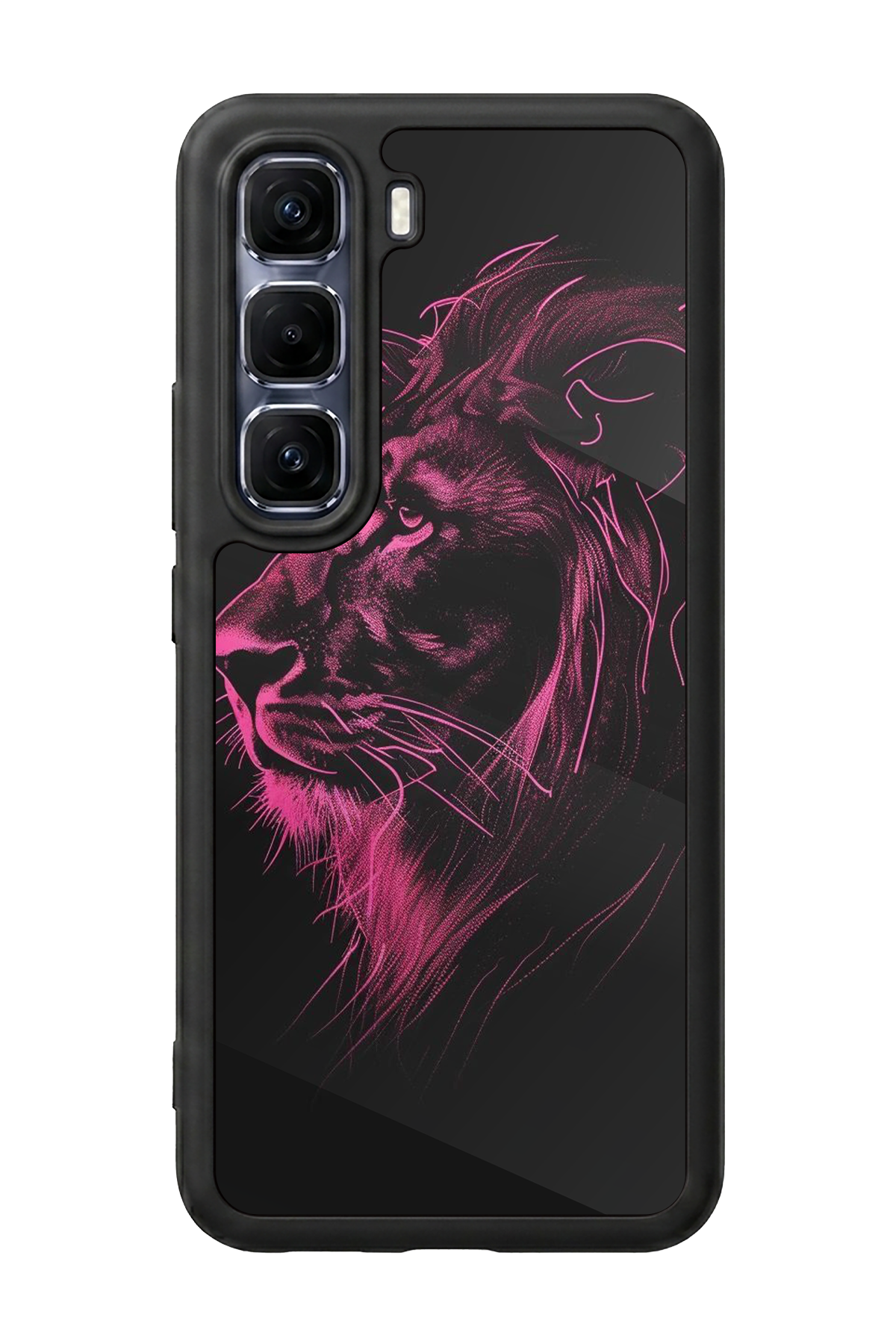 Infinix Hot 60 Pro Plus Uyumlu Aslan Tasarımlı Glossy Premium Kılıf