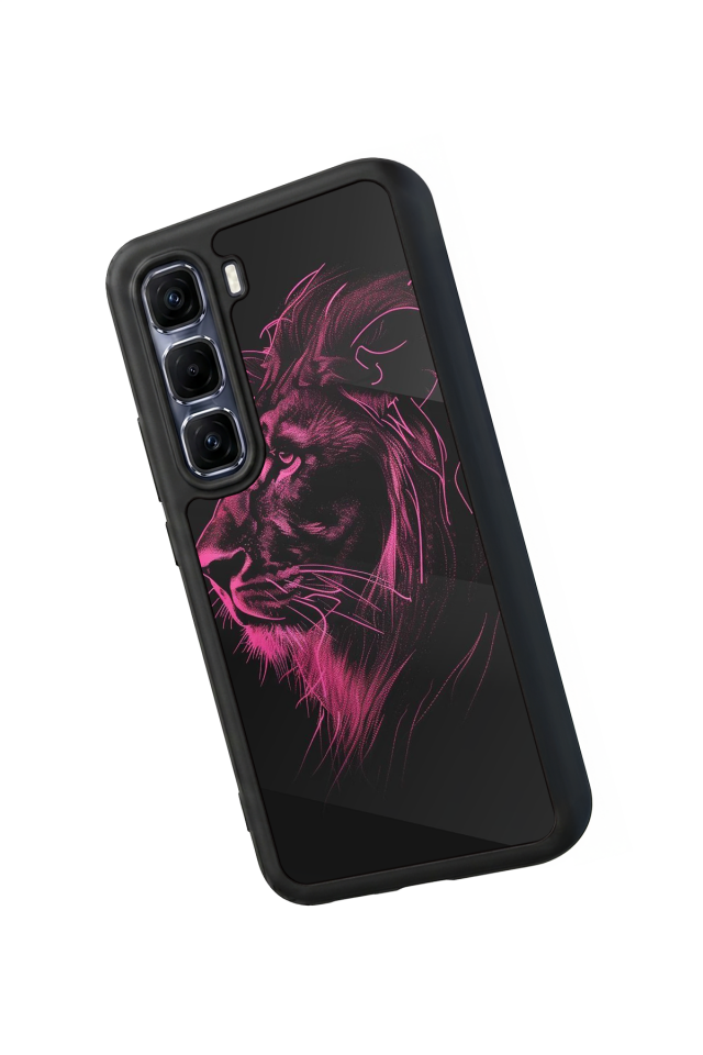 Infinix Hot 60 Pro Plus Uyumlu Aslan Tasarımlı Glossy Premium Kılıf