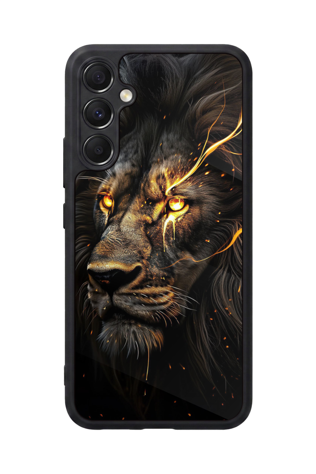 Samsung Galaxy A34 Uyumlu Aslan Tasarımlı Glossy Premium Kılıf