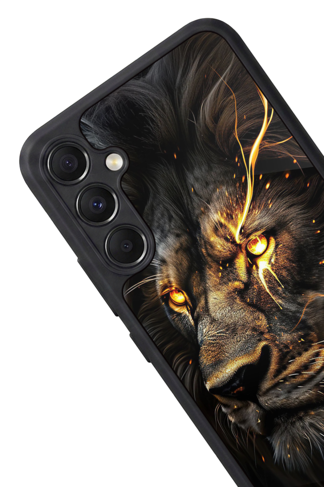 Samsung Galaxy A34 Uyumlu Aslan Tasarımlı Glossy Premium Kılıf