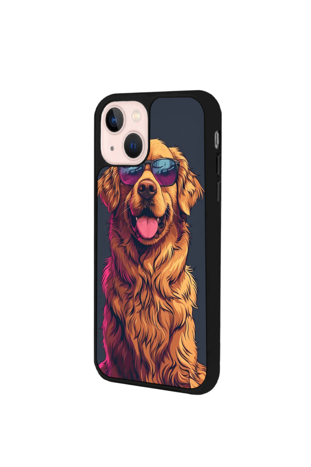 iPhone 13 Mini Uyumlu Golden Kopek Tasarımlı Glossy Premium Kılıf