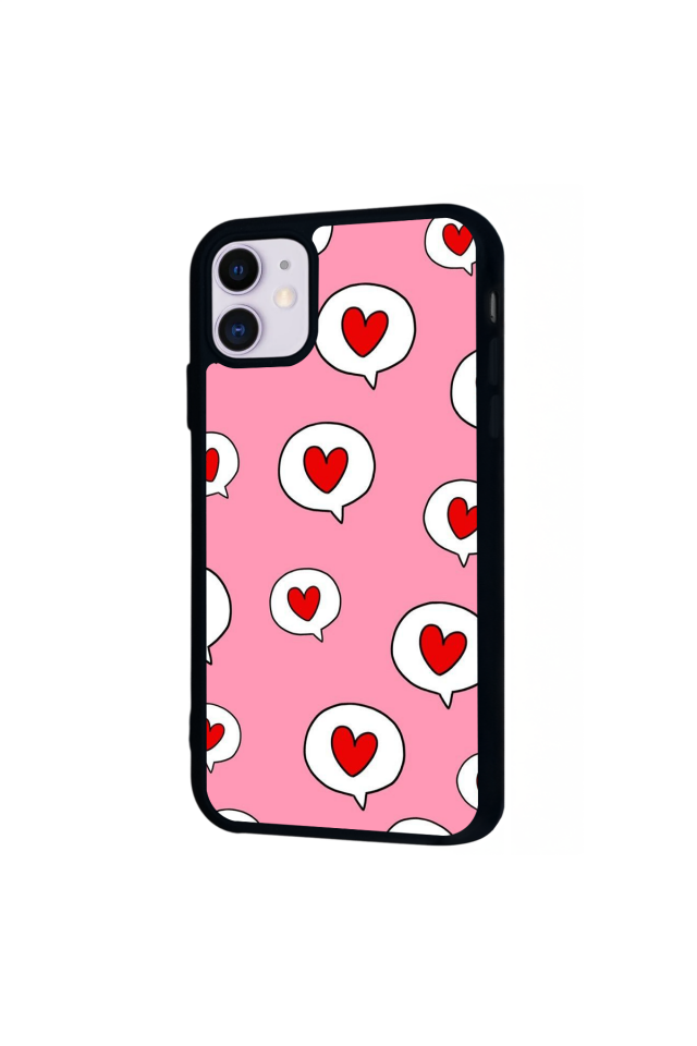 iPhone 11 Uyumlu Kalp Love Tasarımlı Glossy Premium Kılıf