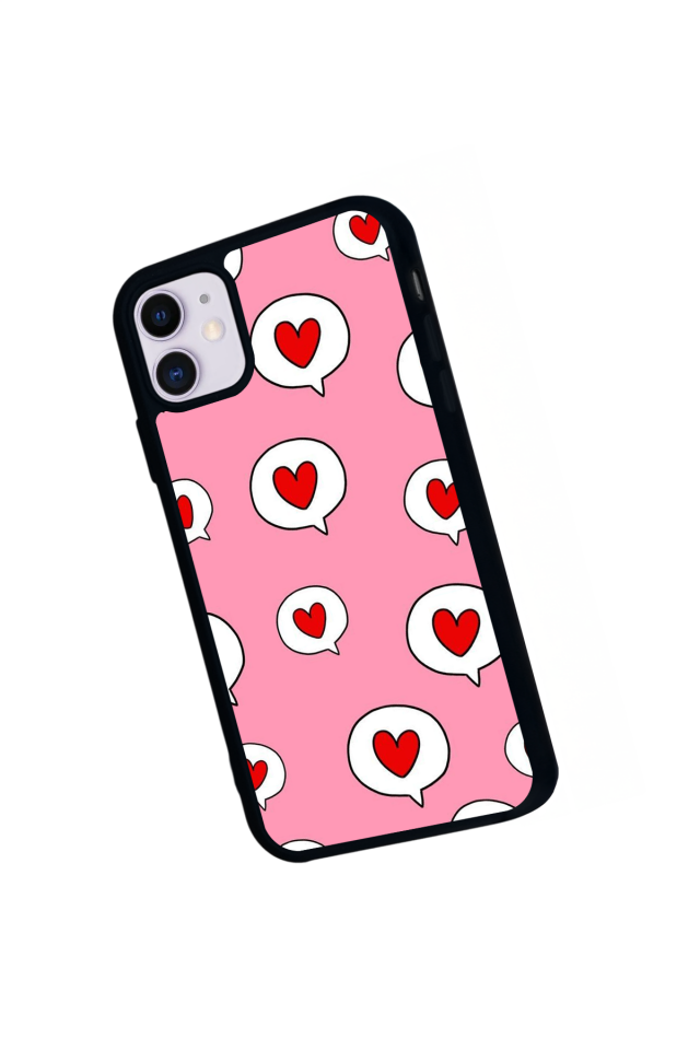iPhone 11 Uyumlu Kalp Love Tasarımlı Glossy Premium Kılıf