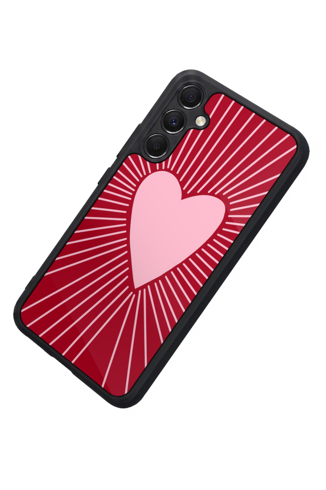 Samsung Galaxy M34 Uyumlu Kalp Love Tasarımlı Glossy Premium Kılıf