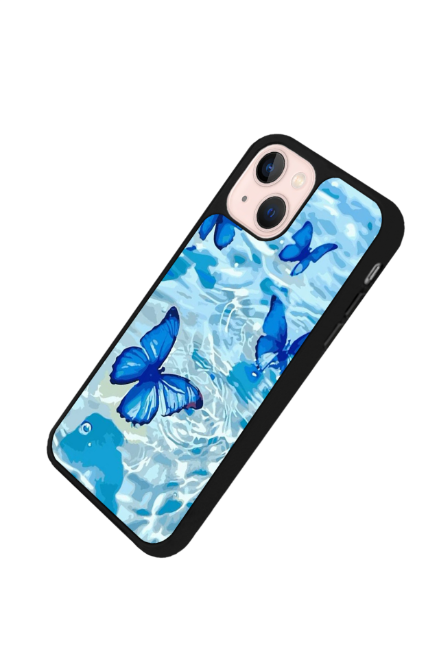 iPhone 15 Uyumlu Kelebek Tasarımlı Glossy Premium Kılıf