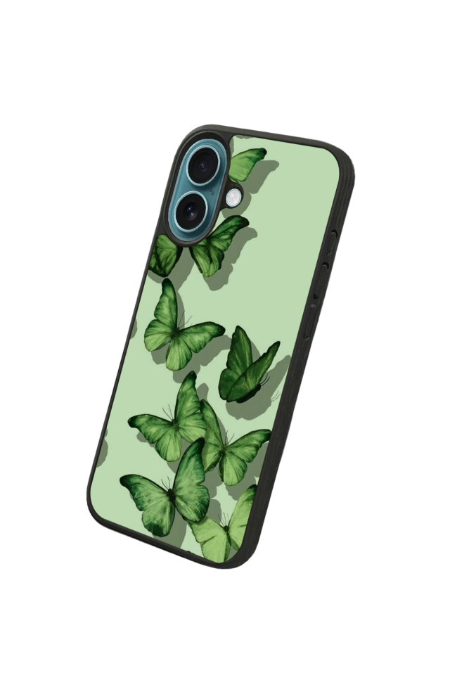 iPhone 16 Plus Uyumlu Kelebek Tasarımlı Glossy Premium Kılıf