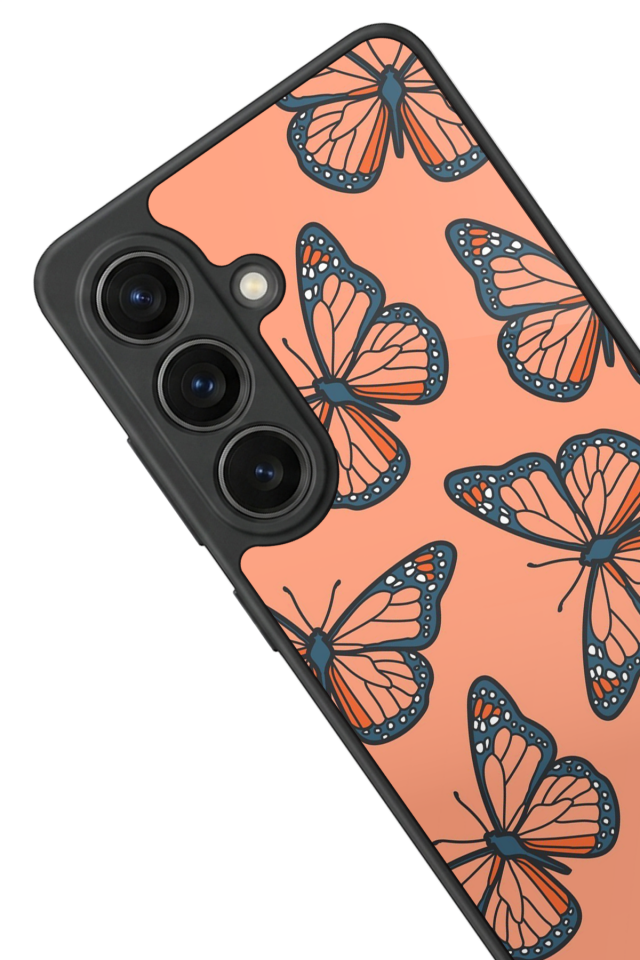 Samsung Galaxy S26 Uyumlu Kelebek Tasarımlı Glossy Premium Kılıf