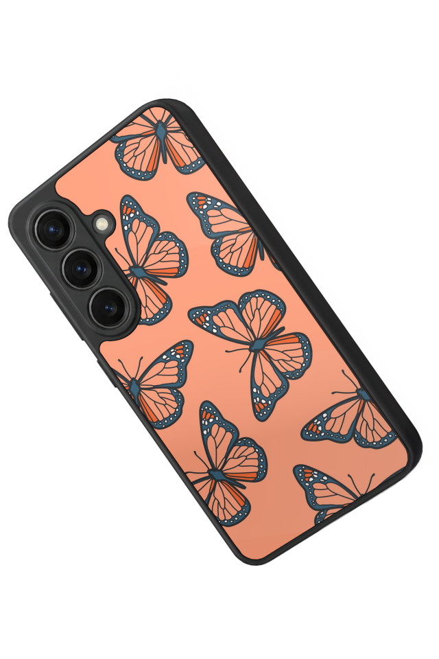 Samsung Galaxy S26 Uyumlu Kelebek Tasarımlı Glossy Premium Kılıf