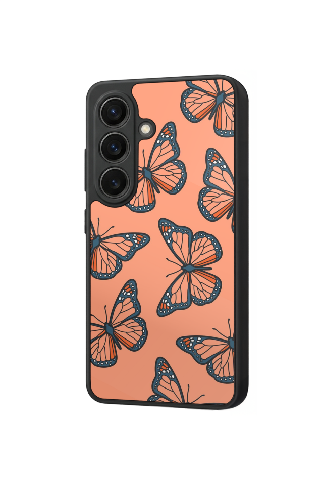 Samsung Galaxy S26 Uyumlu Kelebek Tasarımlı Glossy Premium Kılıf