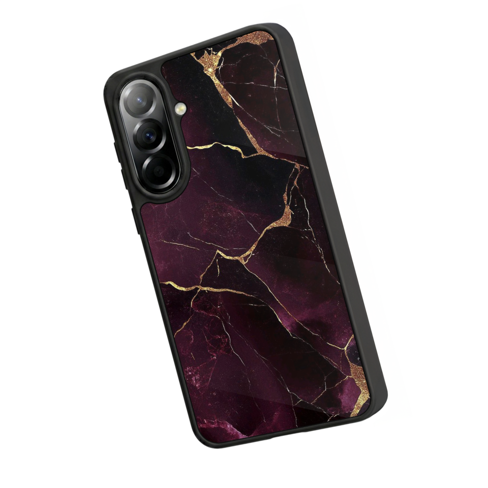 Samsung Galaxy A37 Uyumlu Mermer Marble Tasarımlı Glossy Premium Kılıf