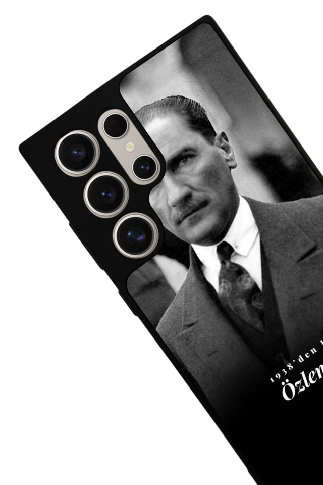 Samsung Galaxy S24 Ultra Uyumlu Mustafa Kemal Ataturk Tasarımlı Glossy Premium Kılıf