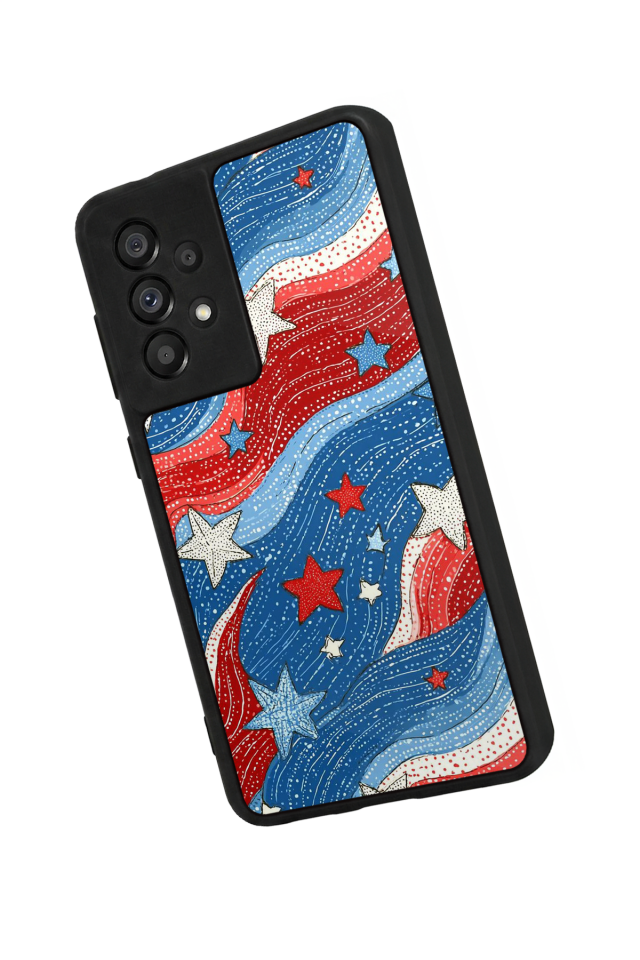 Samsung Galaxy A73 Uyumlu Retro Yildizlar Tasarımlı Glossy Premium Kılıf
