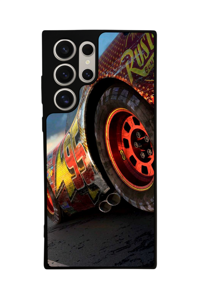 Samsung Galaxy S23 Ultra Uyumlu Şimsek McQueen Tasarımlı Glossy Premium Kılıf