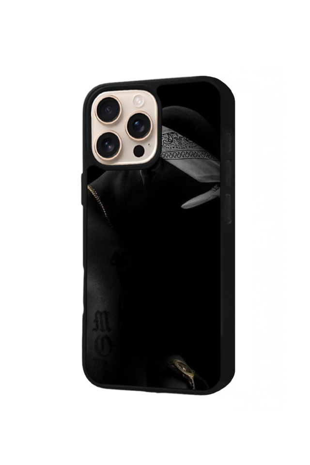 iPhone 15 Pro Max Uyumlu Tupac Tasarımlı Glossy Premium Kılıf