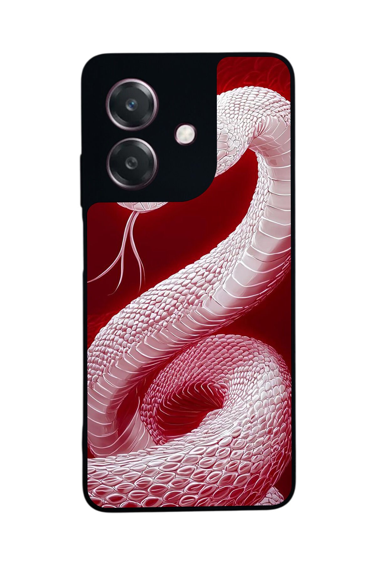 Oppo A3 5G Uyumlu Yılan Tasarımlı Glossy Premium Kılıf