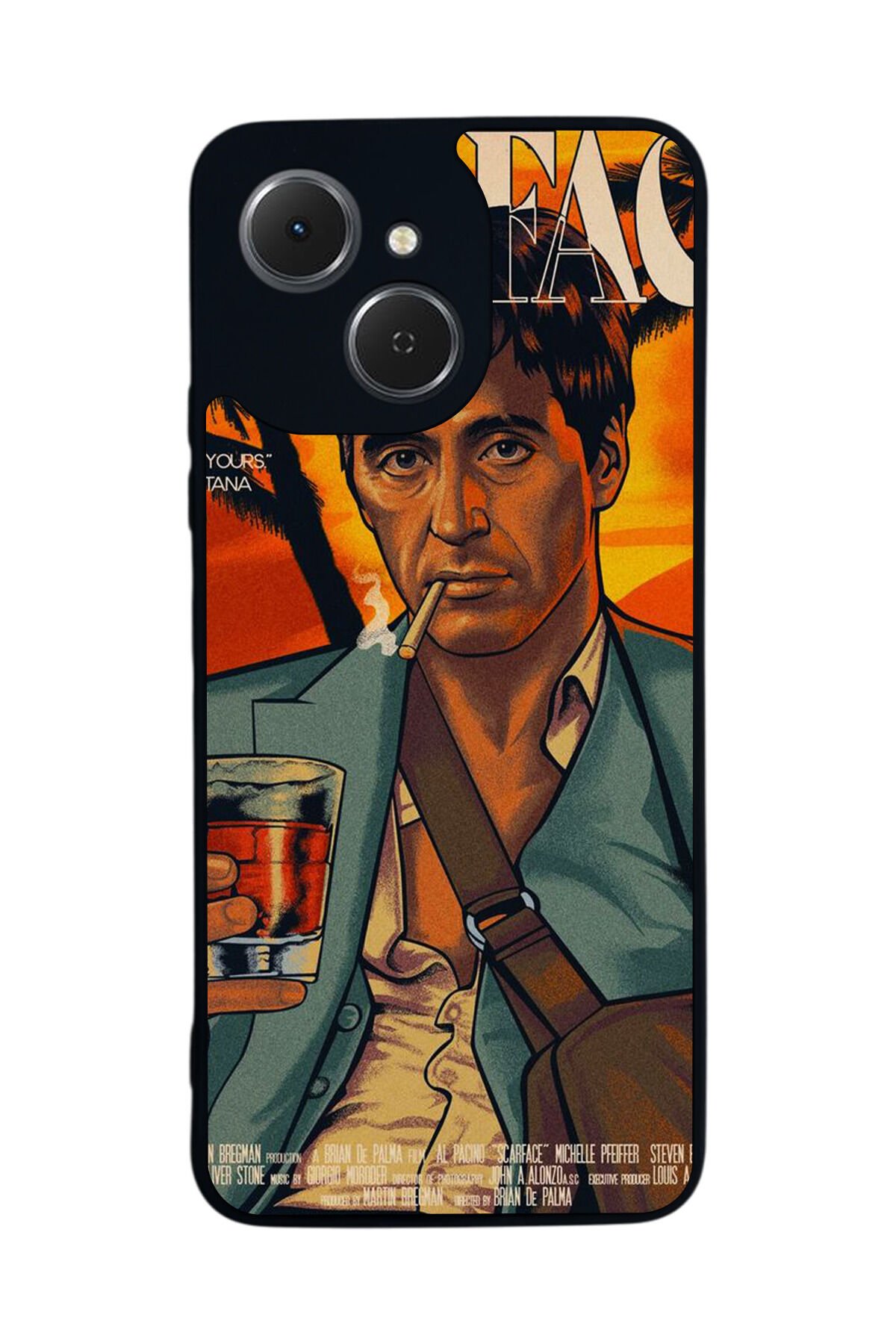 Tecno Spark 40C Uyumlu Scarface Tasarımlı Glossy Premium Kılıf
