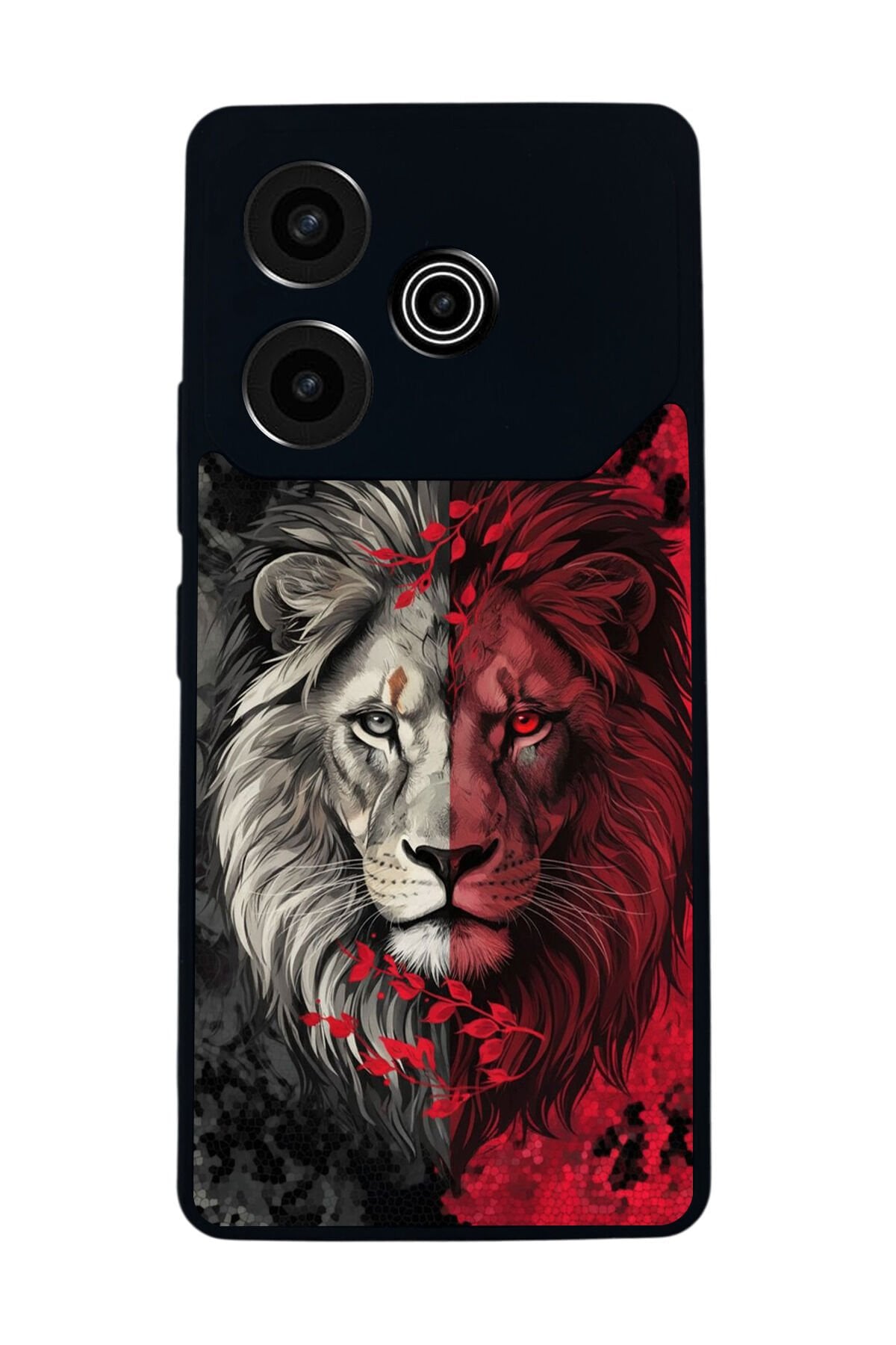 Tecno Pova 6 Uyumlu Aslan Tasarımlı Glossy Premium Kılıf