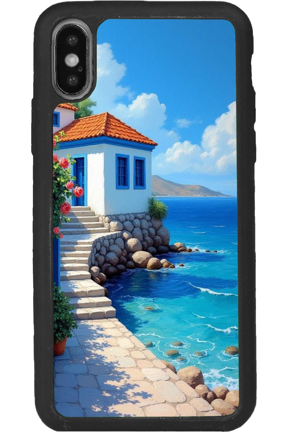 iPhone XS Max Uyumlu Mat Siyah uyumlu Kılıf – Yumuşak Silikon, Koruyucu, Şok Emici Kapak