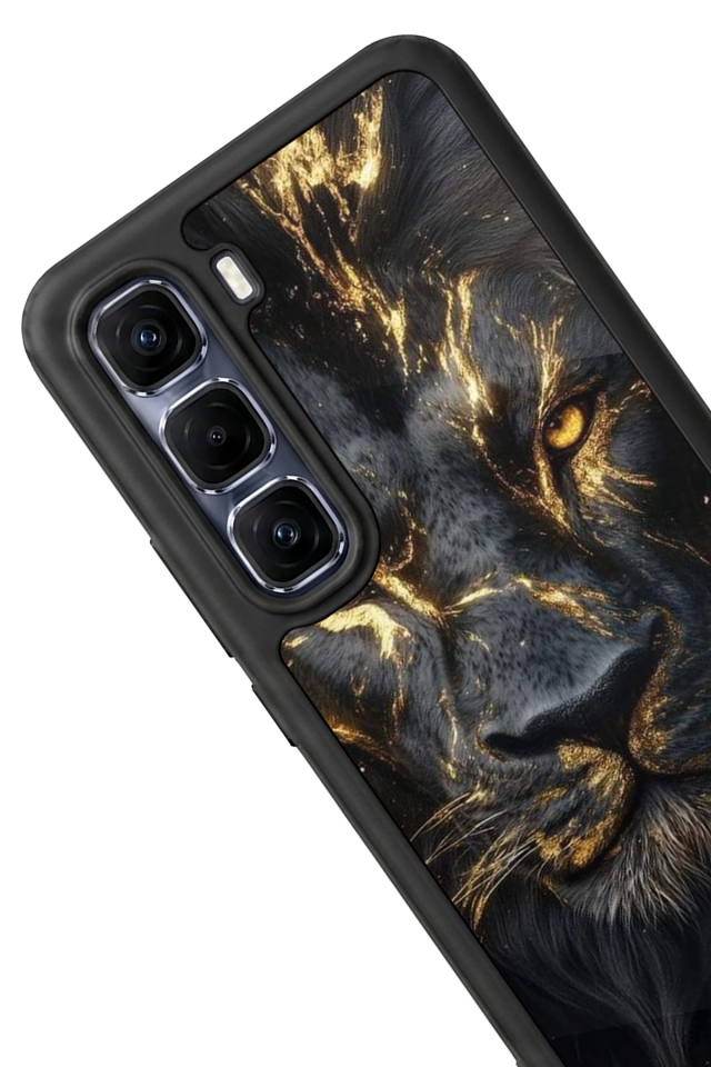 Infinix Hot 60 Pro Plus Uyumlu Aslan Tasarımlı Glossy Premium Kılıf