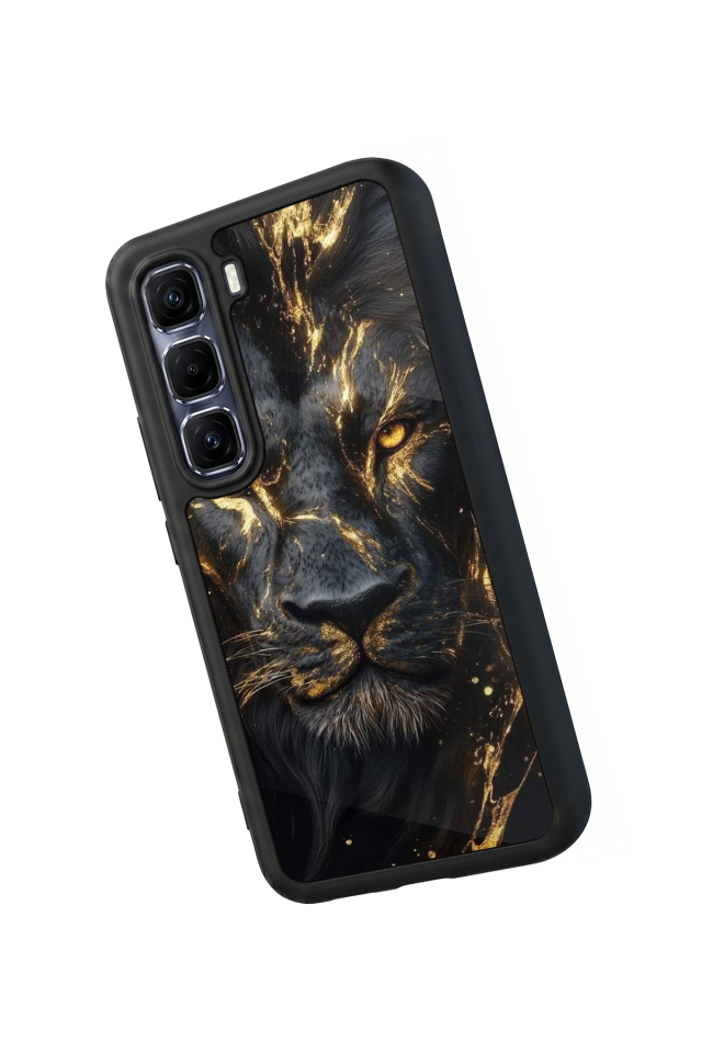 Infinix Hot 60 Pro Plus Uyumlu Aslan Tasarımlı Glossy Premium Kılıf