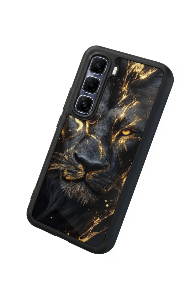 Infinix Hot 60 Pro Plus Uyumlu Aslan Tasarımlı Glossy Premium Kılıf