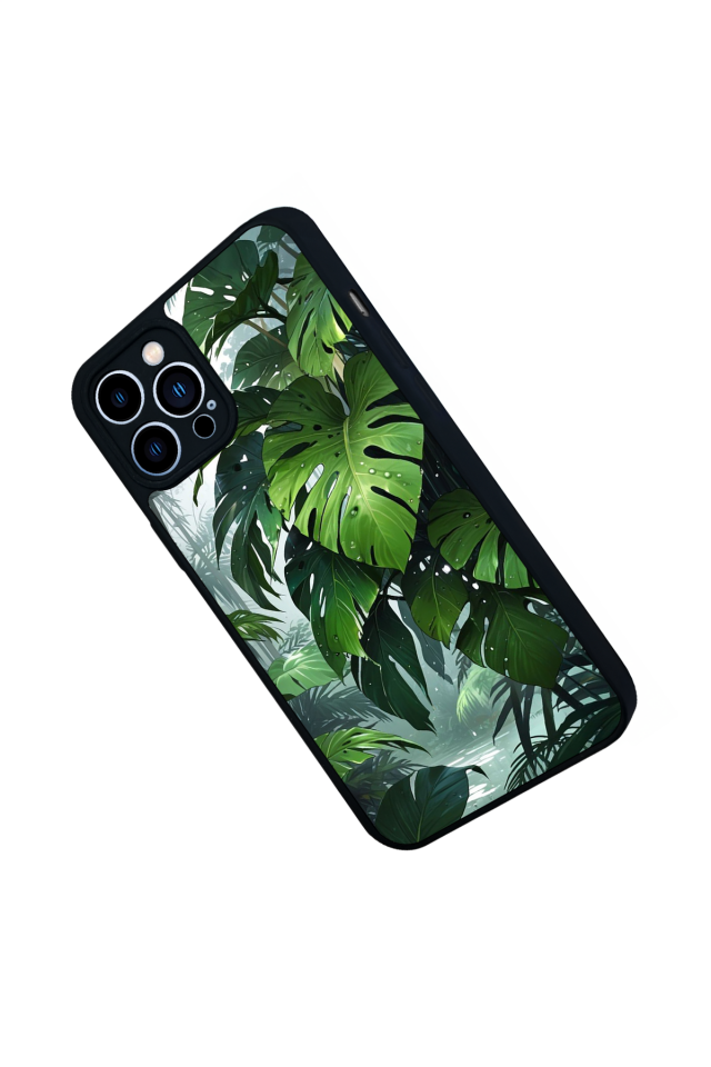 iPhone 13 Pro Max Uyumlu Botanik Tasarımlı Glossy Premium Kılıf