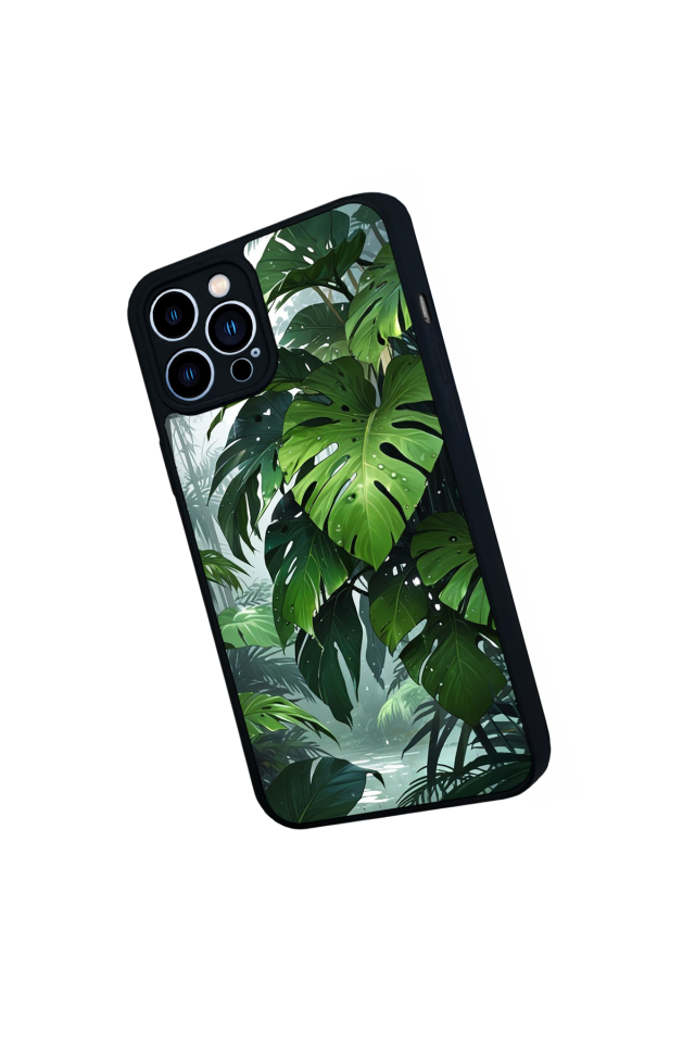 iPhone 13 Pro Max Uyumlu Botanik Tasarımlı Glossy Premium Kılıf