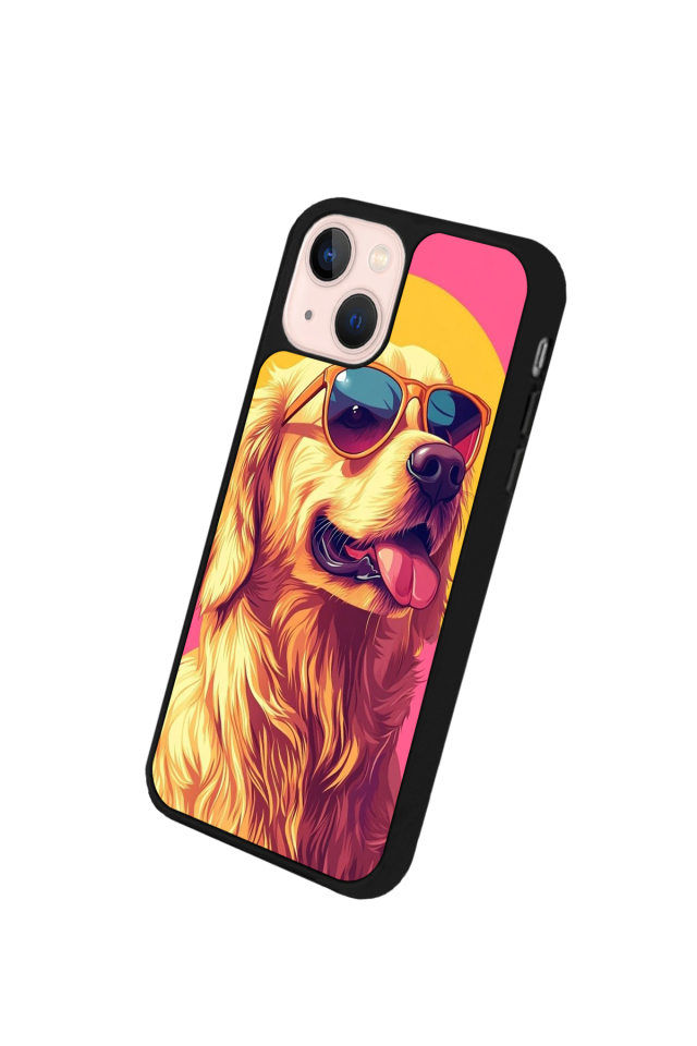 iPhone 13 Mini Uyumlu Golden Kopek Tasarımlı Glossy Premium Kılıf