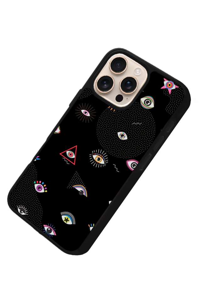 iPhone 16 Pro Uyumlu Göz Tasarımlı Glossy Premium Kılıf