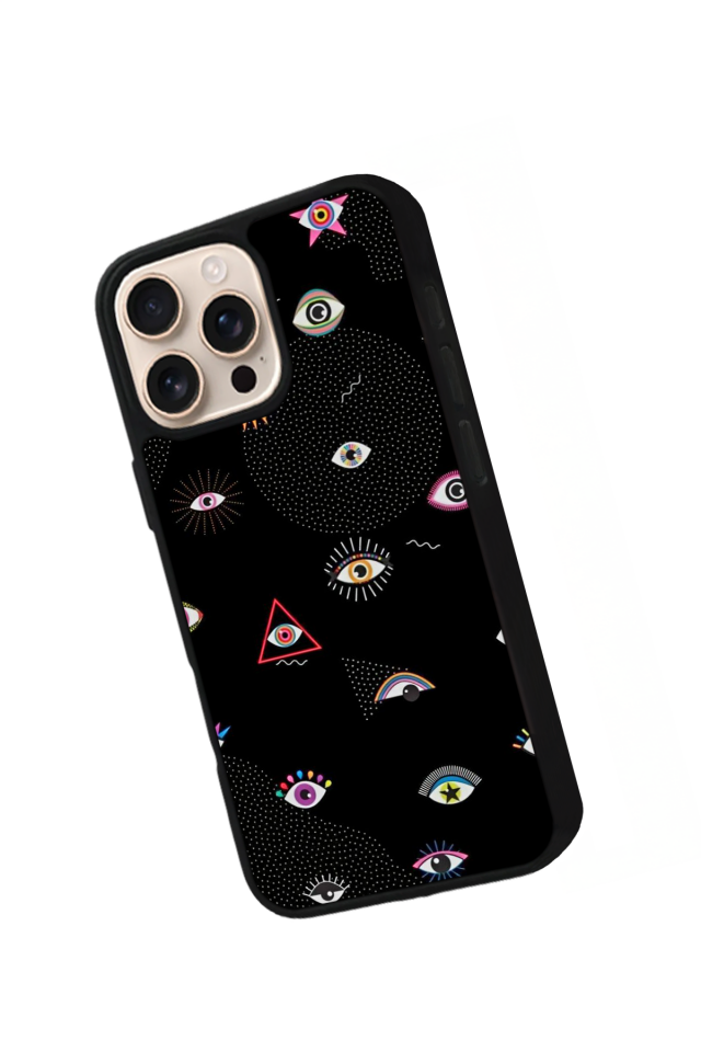 iPhone 16 Pro Uyumlu Göz Tasarımlı Glossy Premium Kılıf